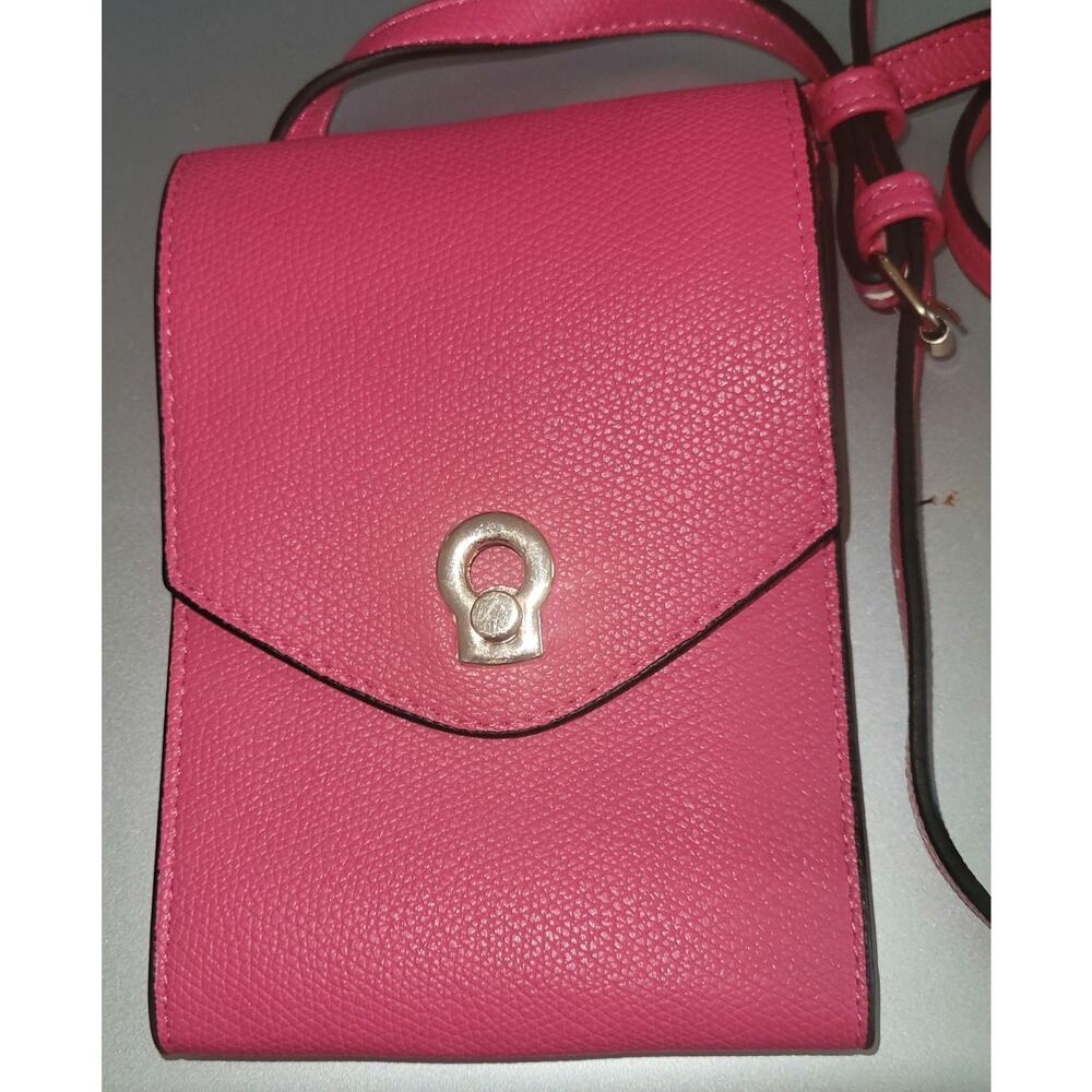 Hot Pink Mini Crossbody bag A New Day Purse 6.5x4.5" Faux Leather Adjust Strap